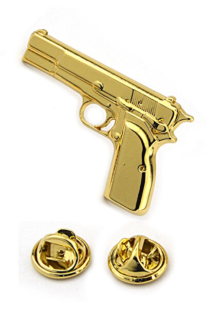 anahtarlıksepeti 14 lü Tabanca Rozet ( Gold Görünümlü)