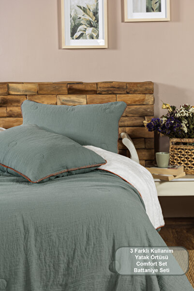 Elart Palermo Comfort Sleeping Set Single Size 2 Pieces (160X220 cm) Green