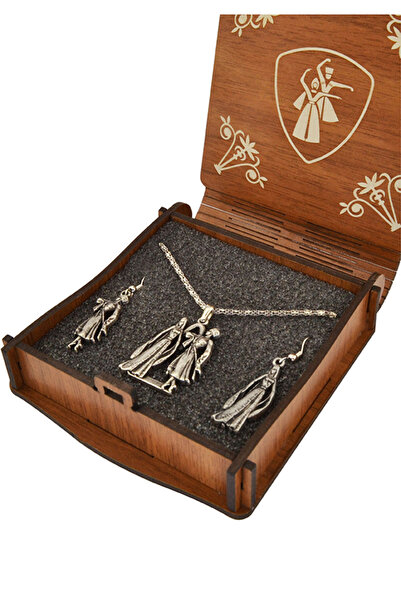 anahtarlıksepeti Kafkas Circasus Men's and Women's Figured Necklace Earring Set