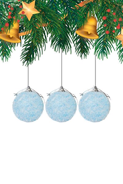 Partijet Yılbaşı Çam Ağacı Süsü Mavi Top 4 Cm 6'lı