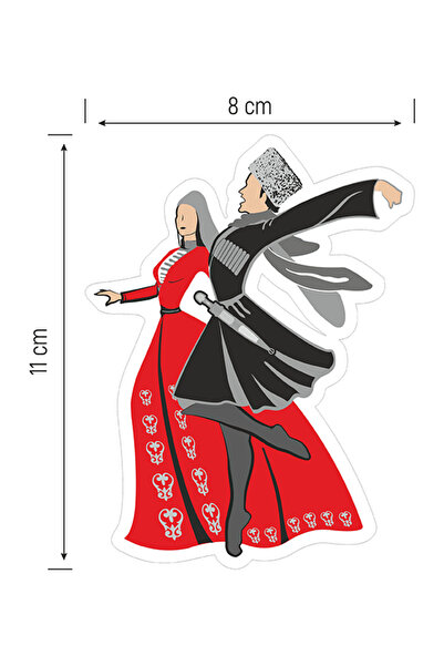 anahtarlıksepeti ملصق رقصة القوقاز مقاس 8x11 سم