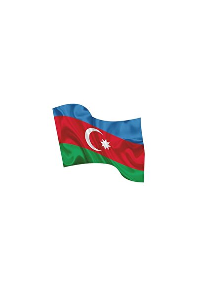 anahtarlıksepeti ملصق علم أذربيجاني متموج مقاس 7 × 6 سم