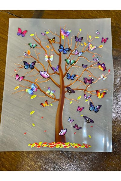 Gönülden Tasarım 26x20 cm Imprimare cu fluture de copac care lipsește cu fier...