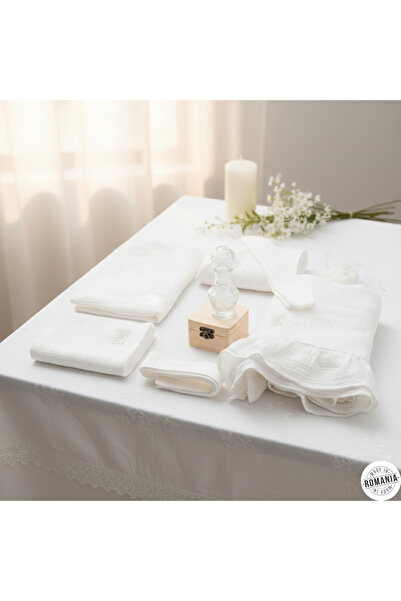 OEM Set de botez din muselină premium, 10 piese, Tesoro Bebe