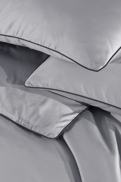 Elart Desmond Duvet Cover Set Satin Double (200X220 cm) Grey
