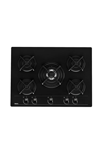 Teka HF LUX 70 BK SİYAH ÖZEL DÜĞMELİ 70 CM. 5 GÖZLÜ GAZLI ANKASTRE CAM OCAK
