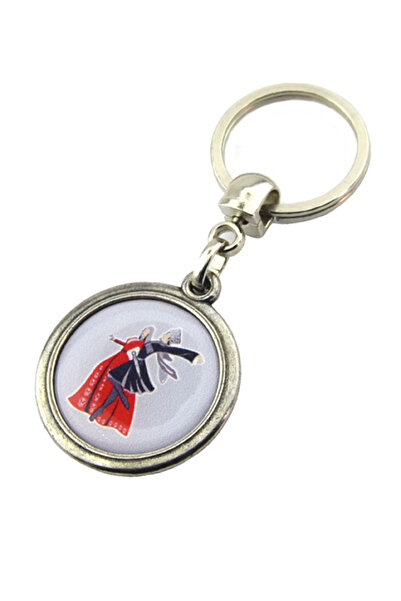 anahtarlıksepeti سلسلة مفاتيح قطرة مستديرة مزدوجة تلعب الكرة القوقازية