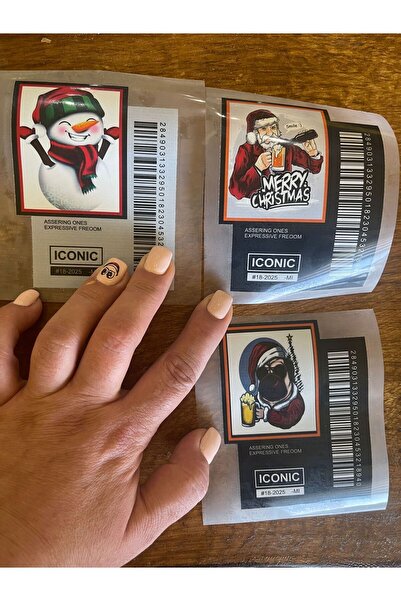 Gönülden Tasarım 10 × 8 سم 3 قطع لاصقة قابلة للكي، طباعة الباركود المرئية 2