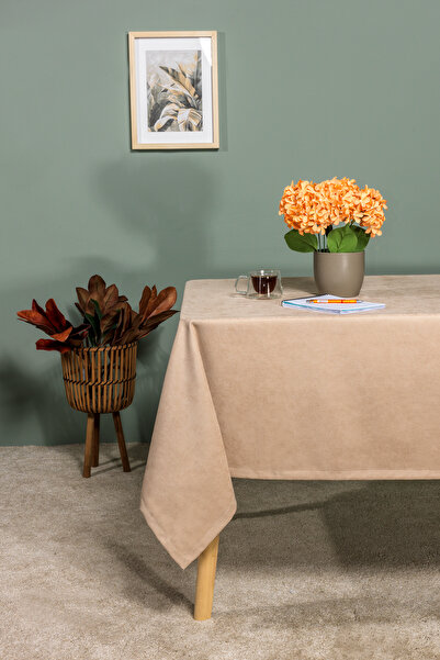 Elart Soft Velvet Tablecloth Rectangular (150X220 cm) Mink
