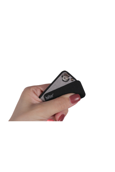 halber Brichetă Electrică Breloc Halber, Negru – Reîncărcabilă USB, Antivânt și Impermeabilă, 6x2.8 cm, Design Premium