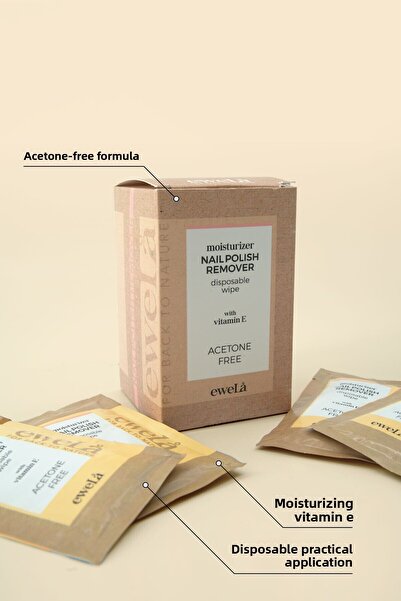 eweLa Acetone-Free Nail Polish Remover Wipes - 10 Pieces