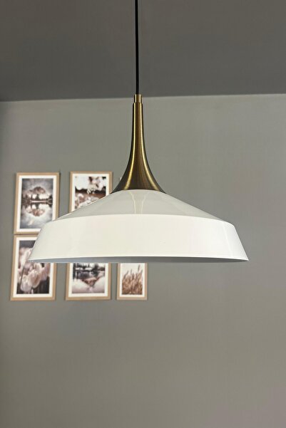 Bamyum Lema Beyaz Tekli Avize Eskitme Külah Başlık Sarkıt Lamba Restoran Cafe...