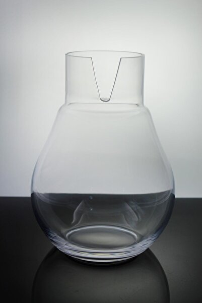 Paşabahçe Vază curbată cu decor decupat manual 1 bucată 23419