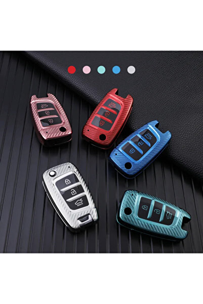 OEM Pink carbon key case key blade Hyundai (Sonata, Santa Fe, Verna, Tucson, i30/i35/i40, Kona)