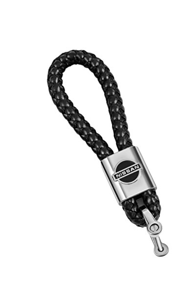 Nissan Breloc metalic cu piele împletită și logo
