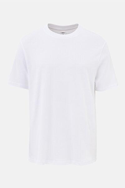 Dagi White Silk Apre Thin Interlock Crew Neck T-Shirt