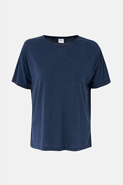 Dagi Μπλουζάκι μοντάλ με κοντό μανίκι με ναυτικό μπλε χρώμα και λεπτομέρεια ραφής στην πλάτη