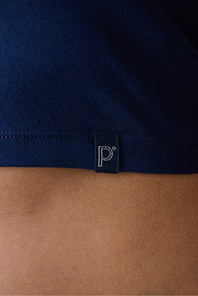 Penti Removable Padded Crop Navy Blue Tank Top