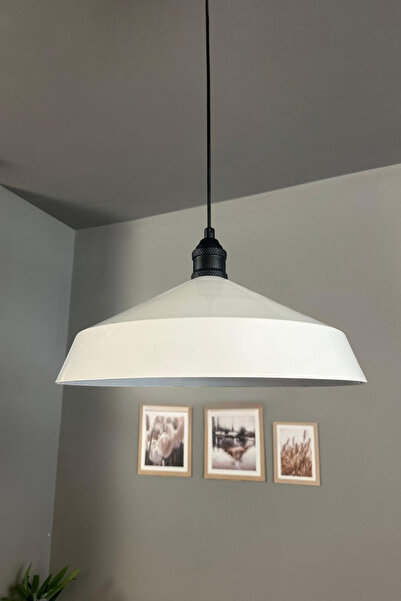 Bamyum Lema Beyaz Tekli Avize Siyah Lale Başlık Sarkıt Lamba Restoran Cafe Sa...