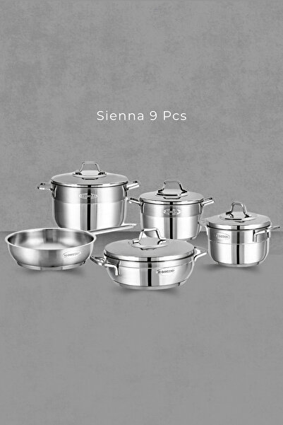 Bonera Sienna 9-Piece Steel Cookware Set