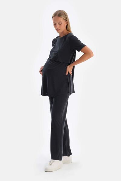 Dagi Black Functional Modal Maternity T-shirt