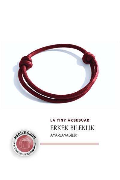 LA TINY AKSESUAR سوار رجالي سميك - سوار مقاوم للماء وقابل للتعديل - 3 مم