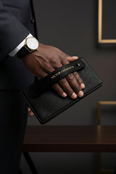 VANİLLA COLLECTİON Wallet with Phone Compartment, Name B Printed Paraportföy with Magnet and Hand Strap