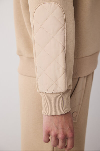 Penti Beige Half Zippered Maura Sweatshirt - Saude Collection