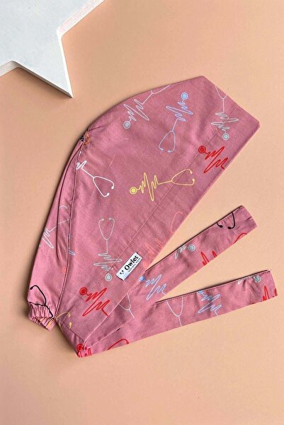 Owlet Medikal Large Stethoscope Patterned Surgical Hijab Cap