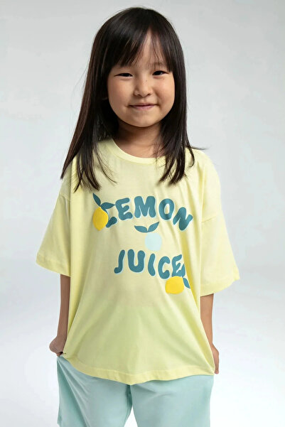 Rolypoly Girl's bermuda set - light yellow