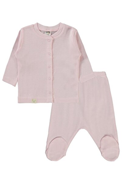 Civil Baby طقم بيجامة عادي للأطفال من 1-6 أشهر - لون بودرة للأطفال من 1-3 أشهر