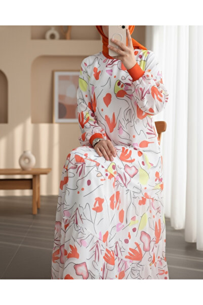 Modamorfo Vzorovaná vrstvená sukně a žebrované šifonové šaty