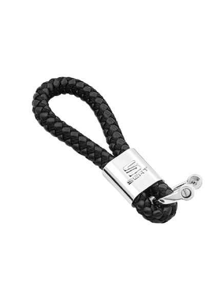 Seat Breloc metalic cu piele împletită și logo