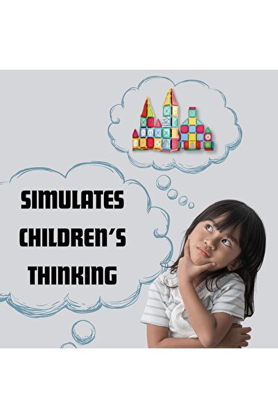 lil munchkins Magnetic Tiles 100 PCS with 2 Cars, STEM Building Blocks for Kids Ages 3-9