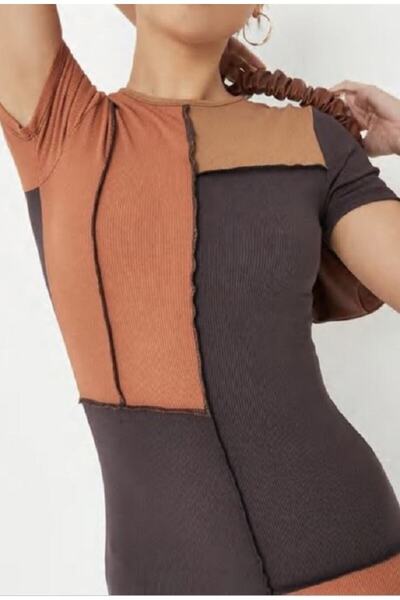 Merlot Midi Dress with Back Stitching Detail