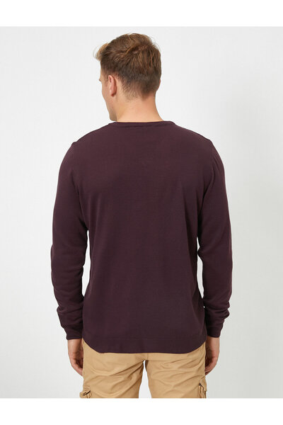 Koton Strickpullover mit V-Ausschnitt und langen Ärmeln