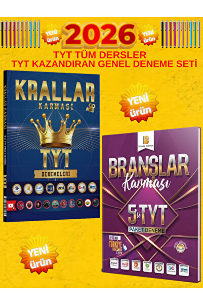 Bilgi Sarmal Yayınları Krallar Karması 2026 Tyt 8 Deneme+Branşlar Denemesi Ty...