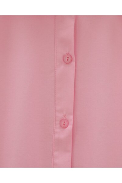 Modamorfo Sleeve Gathered Ruffle Detailed Shirt -Pink