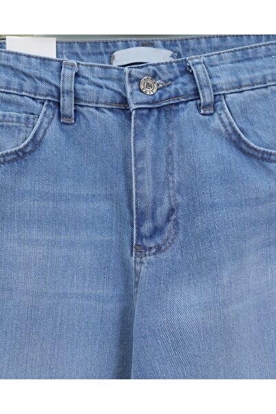 Modamorfo Multi Pocket High Waisted Jeans -Ice Blue