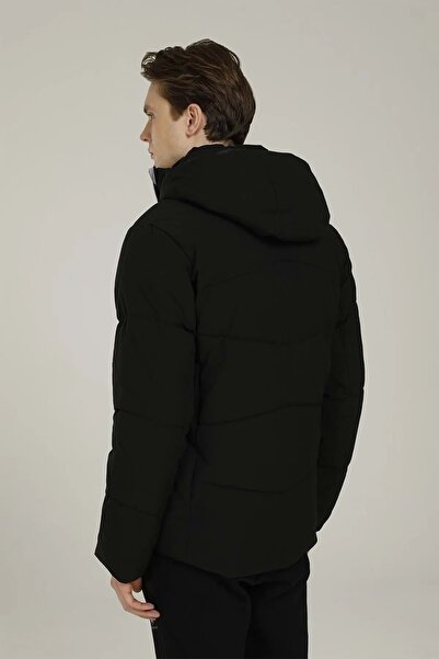 lumberjack Ανδρικό μαύρο παλτό Luis Coat 3pr