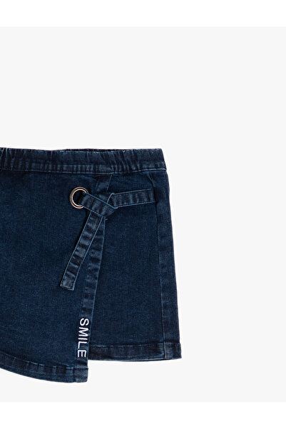 Koton Fustă blură cu talie normală cu ochiuri brodate