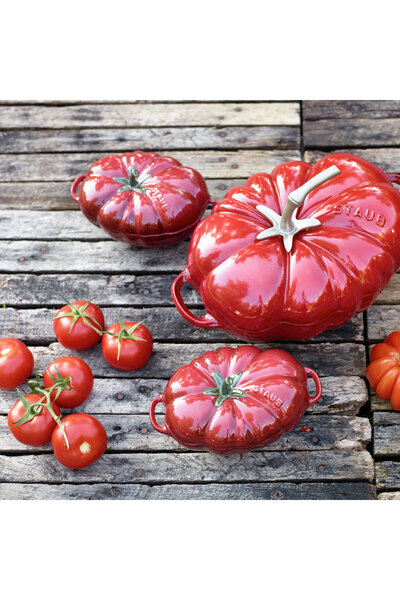 STAUB Tomato Cast Iron Pot 25 cm Cherry