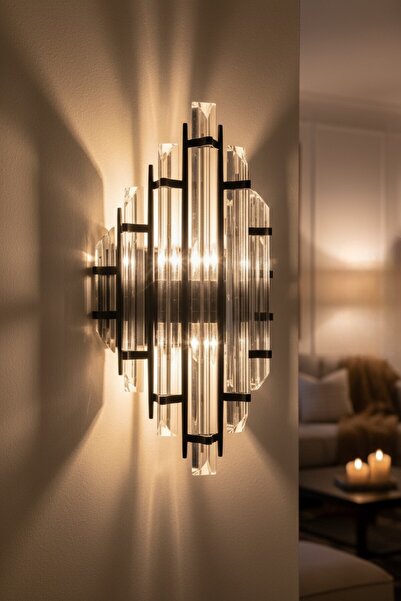 Bamyum Champion Siyah Aplik Tekli Duvar Lambası Otel Cafe Restoran Için Dekoratif Aplikler Modelleri