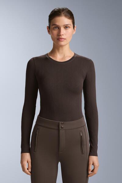 Oysho Thermal seamless jacquard base layer T-shirt