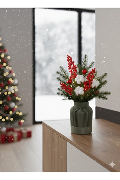 ArnaBella Vază modernă din plastic maro cu dungi, accesoriu decorativ pentru ...