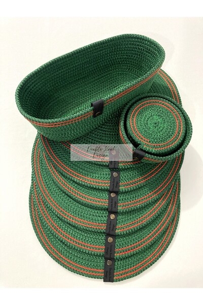 DOUBLE KNOT DESİGN Supla Amerikan Servis Seti 7 Parça Hediyelik Yılbaşı Yeniyıl