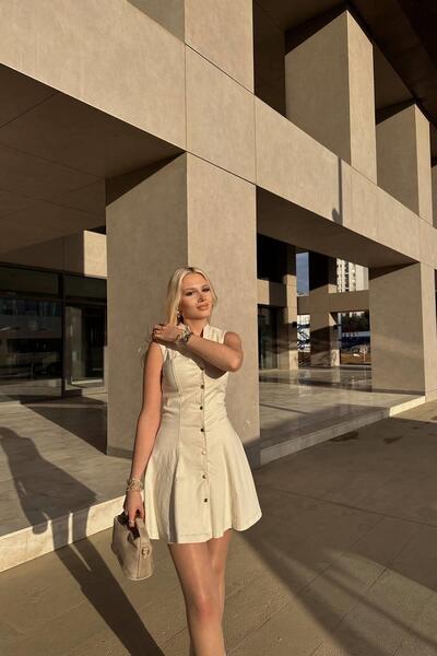 lizge giyim فستان ليكرا برقبة على شكل حرف V