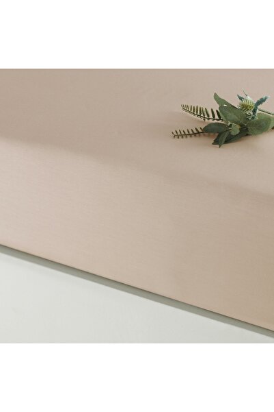 Linens Mix&Match Cotton Satin Single Fitted Sheet Camel