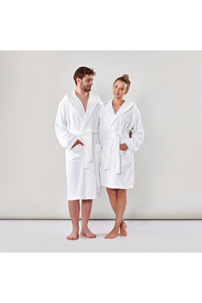 Linens Premium Cotton XL Bathrobe White