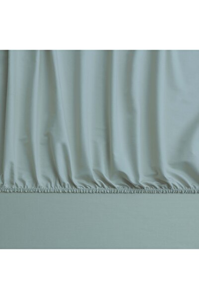 Linens Mix&Match Cotton Satin Single Fitted Sheet Green
